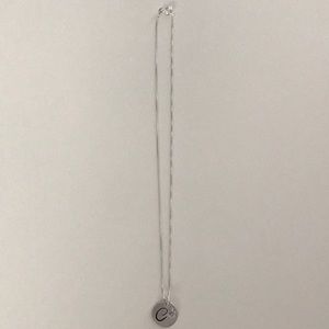Sterling silver initial necklace